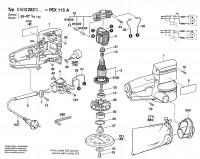 Bosch 0 603 282 063 Pex 115 A Random Orbital Sander 230 V / Eu Spare Parts